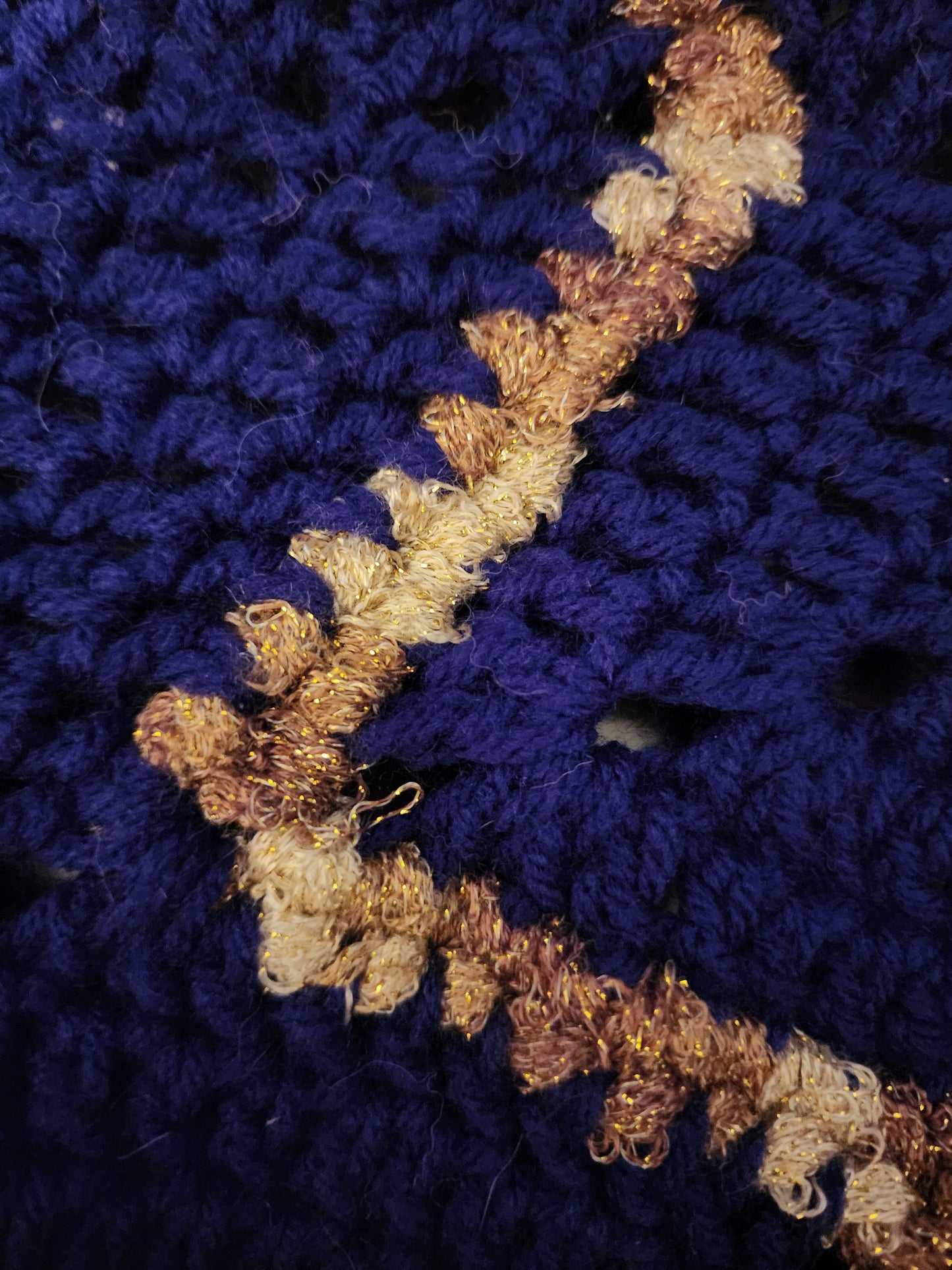 Handmade Crochet Round Ripple Blanket