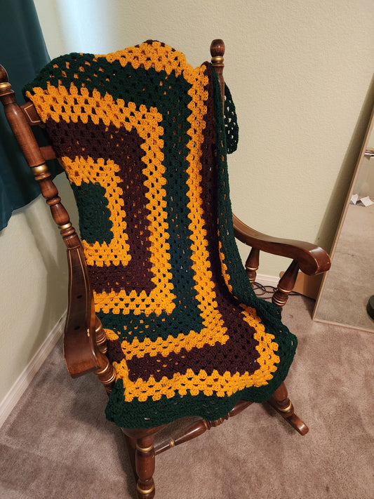 Handmade Crochet Granny Square Blanket